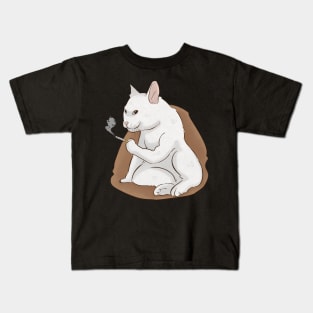 Smoking Cat Kids T-Shirt